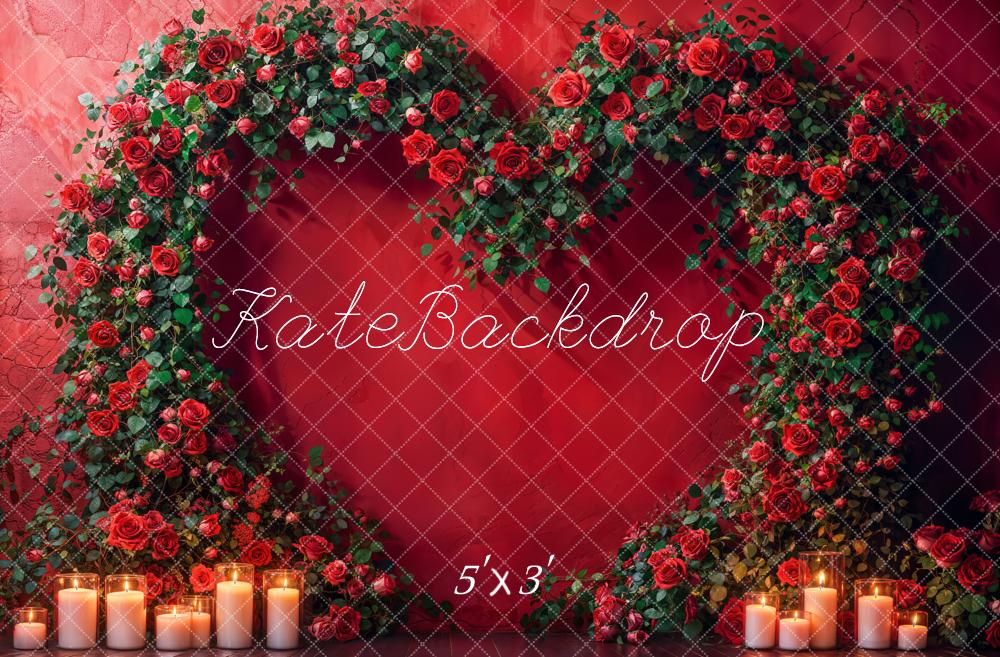 Kate Heart Rose Arch Candle Backdrop Designed by Emetselch