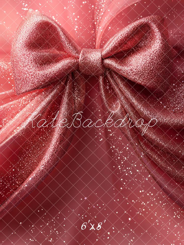 Kate Sparkling Pink Big Bow Backdrop Designed by Emetselch