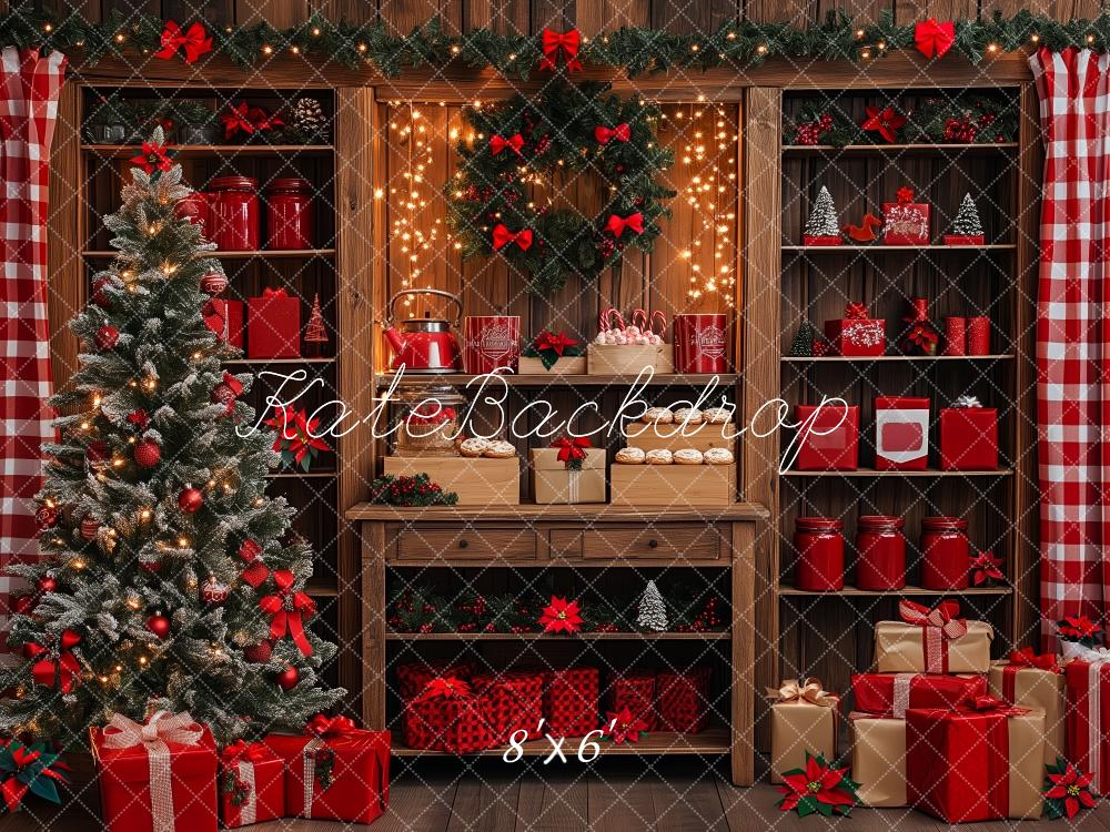 Kate Christmas Tree Gift Cabinet Backdrop Designed by Patty Roberts