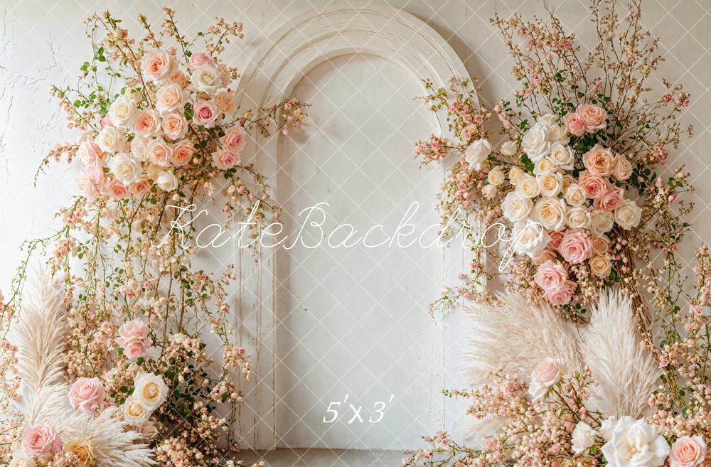 Kate Boho Spring Floral Arch Wedding Backdrop Designed by Emetselch