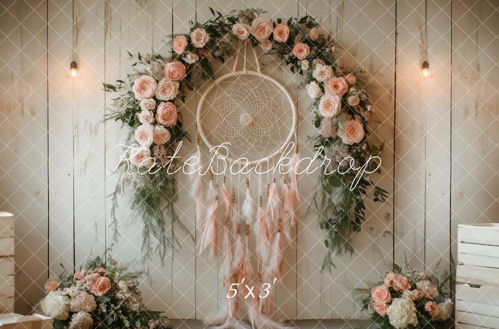 Bohemian Floral Dreamcatcher Foto Achtergrond Designed by Patty Roberts