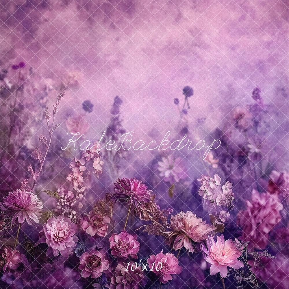 Kate Fine Art Purple Floral Backdrop Designed by Kerry Anderson