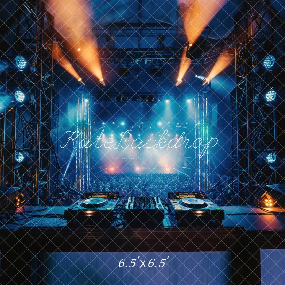 Fondo de luces de escenario para conciertos azul diseñado por Mini MakeBelieve