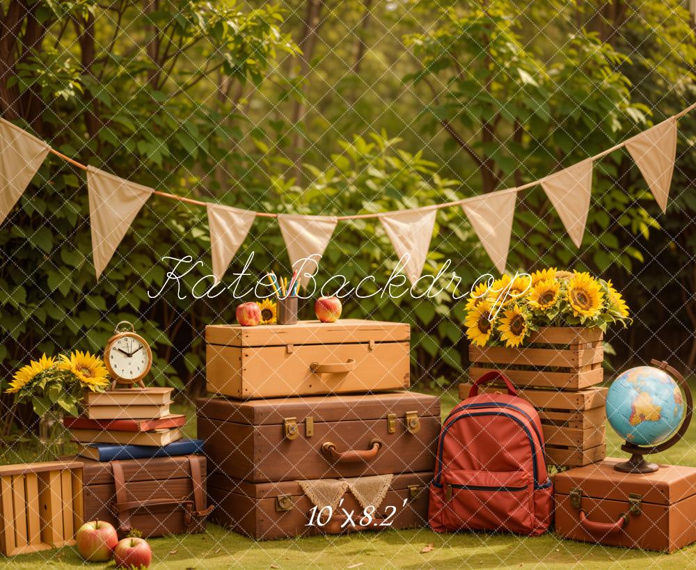 Kate Back to School/Graduation Outdoor Sunflower Globe Backdrop Designed by Emetselch