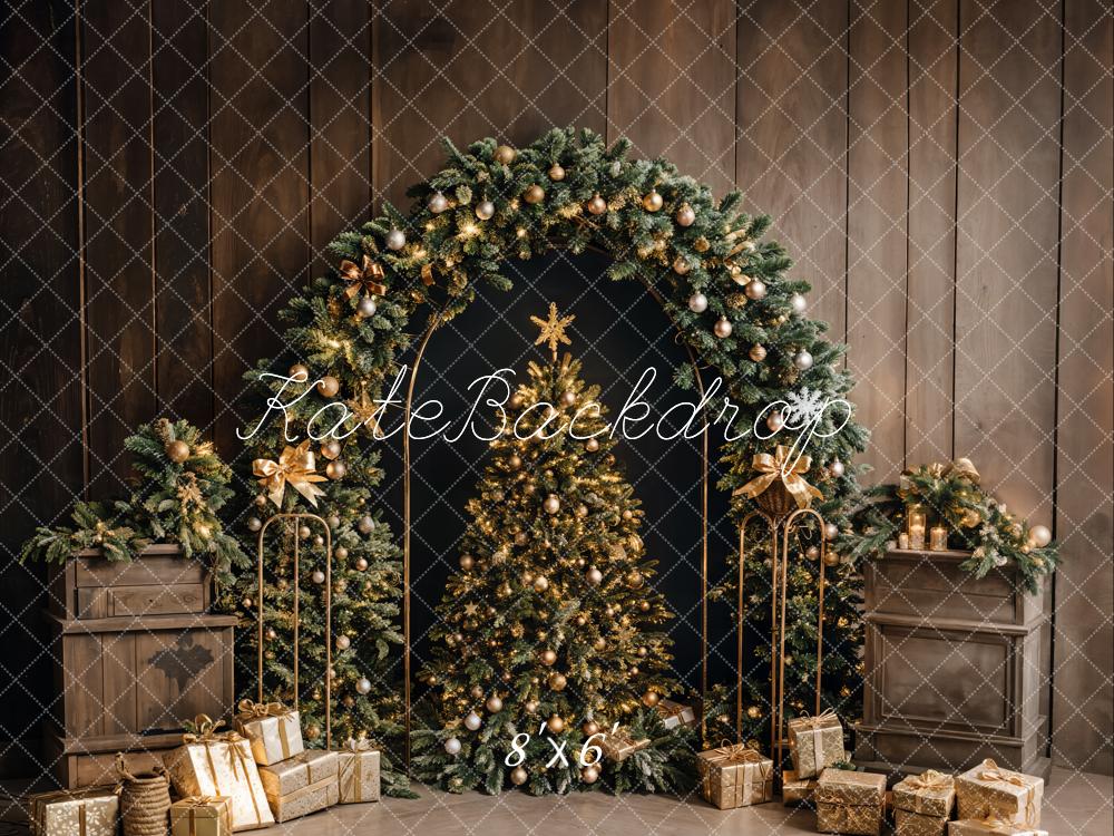 Kate Christmas Tree Arch Gifts Wood Wall Backdrop Designed by Emetselch