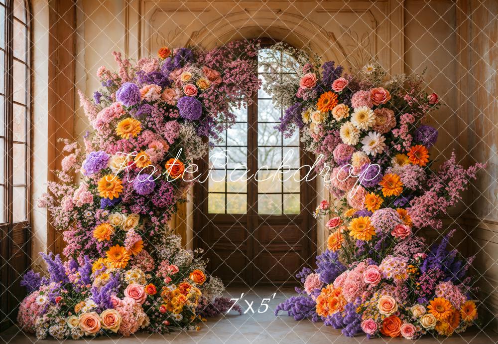 Kate Spring Flower Arch Retro Door Backdrop Designed by Emetselch