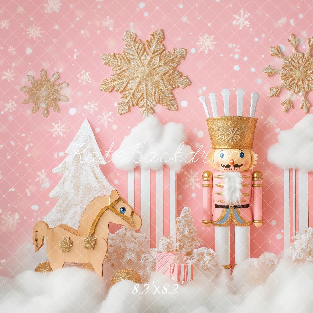 Kate Christmas Nutcracker Pink Wonderland Backdrop Designed by Patty Roberts