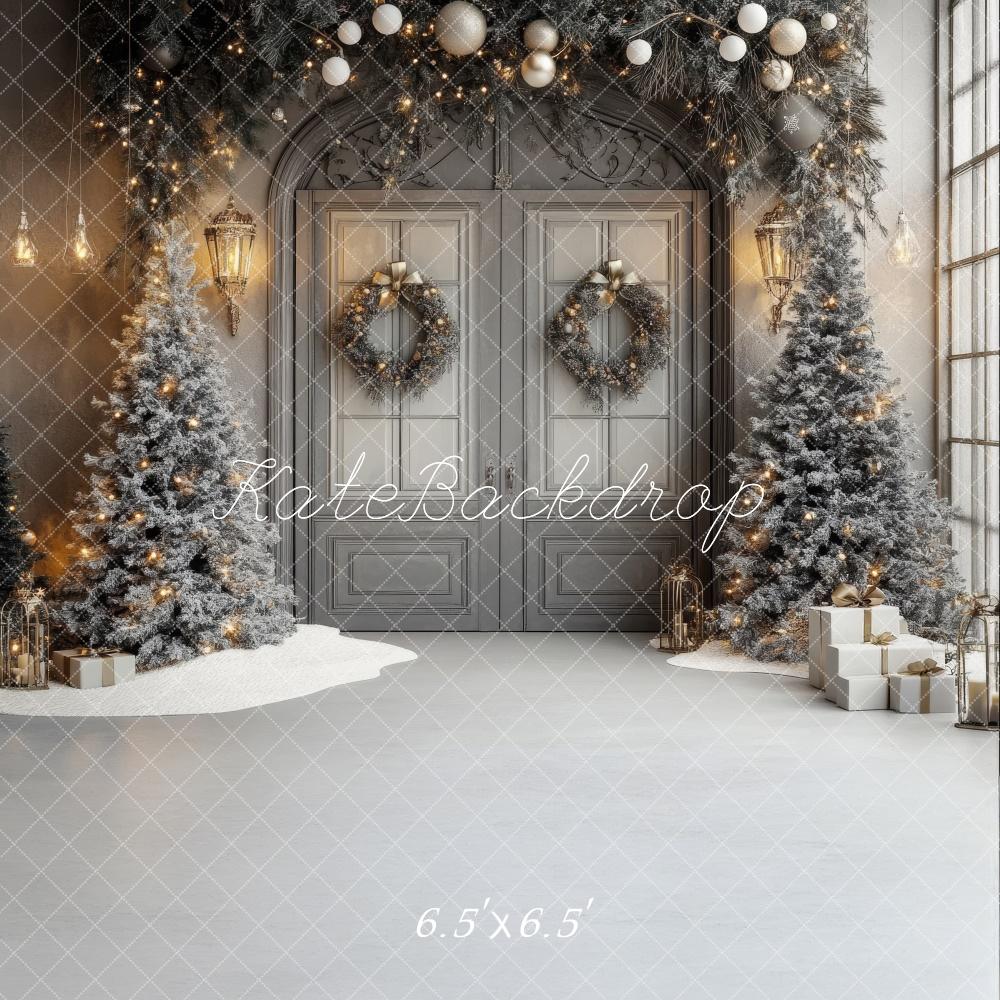 Kate Christmas Tree Winter Arched Door Backdrop Designed by Lidia Redekopp