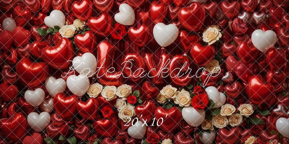 Kate Valentine's Day Love Heart Balloon Backdrop Designed by Emetselch