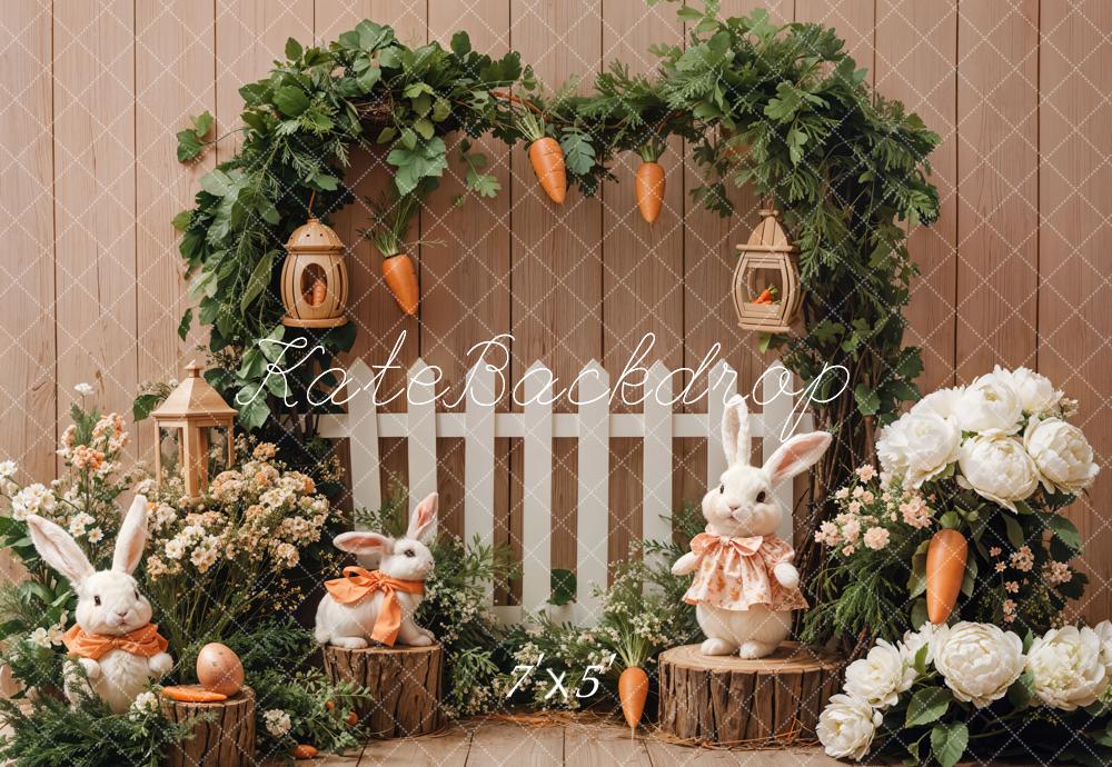 Kate Easter Bunny Greenery Arch Backdrop Designed by Emetselch