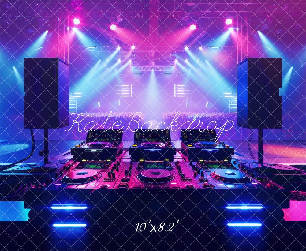 Colorful DJ Stage Lights Backdrop Designed by Mini MakeBelieve