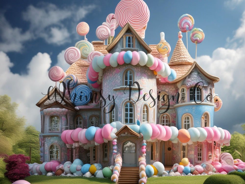 Kate Fantasy Cartoon Candy Castle Backdrop Designed By Nora Dishman