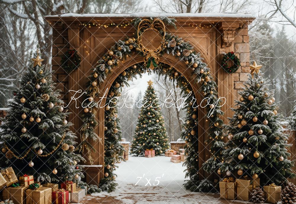 TEST Kate Christmas Tree Retro Archway Backdrop Designed by Emetselch