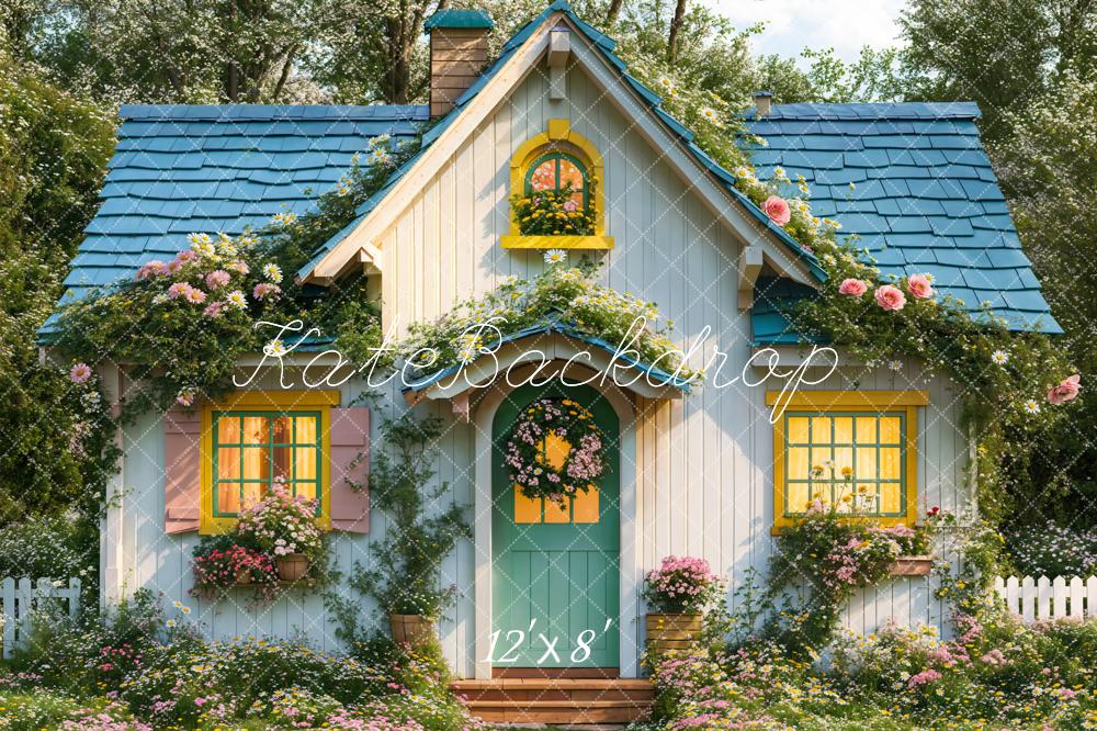 Kate Spring Cottage Garden Floral Backdrop Designed by Emetselch