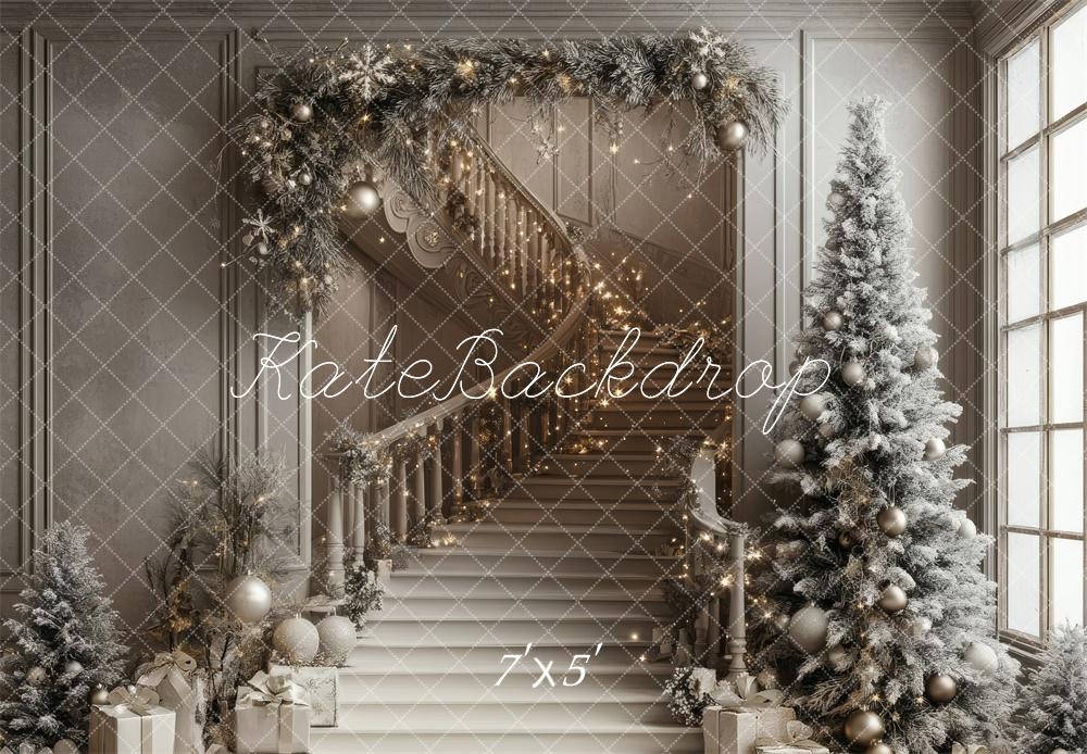 Kate Christmas Tree Cascading Stairs Backdrop Designed by Lidia Redekopp