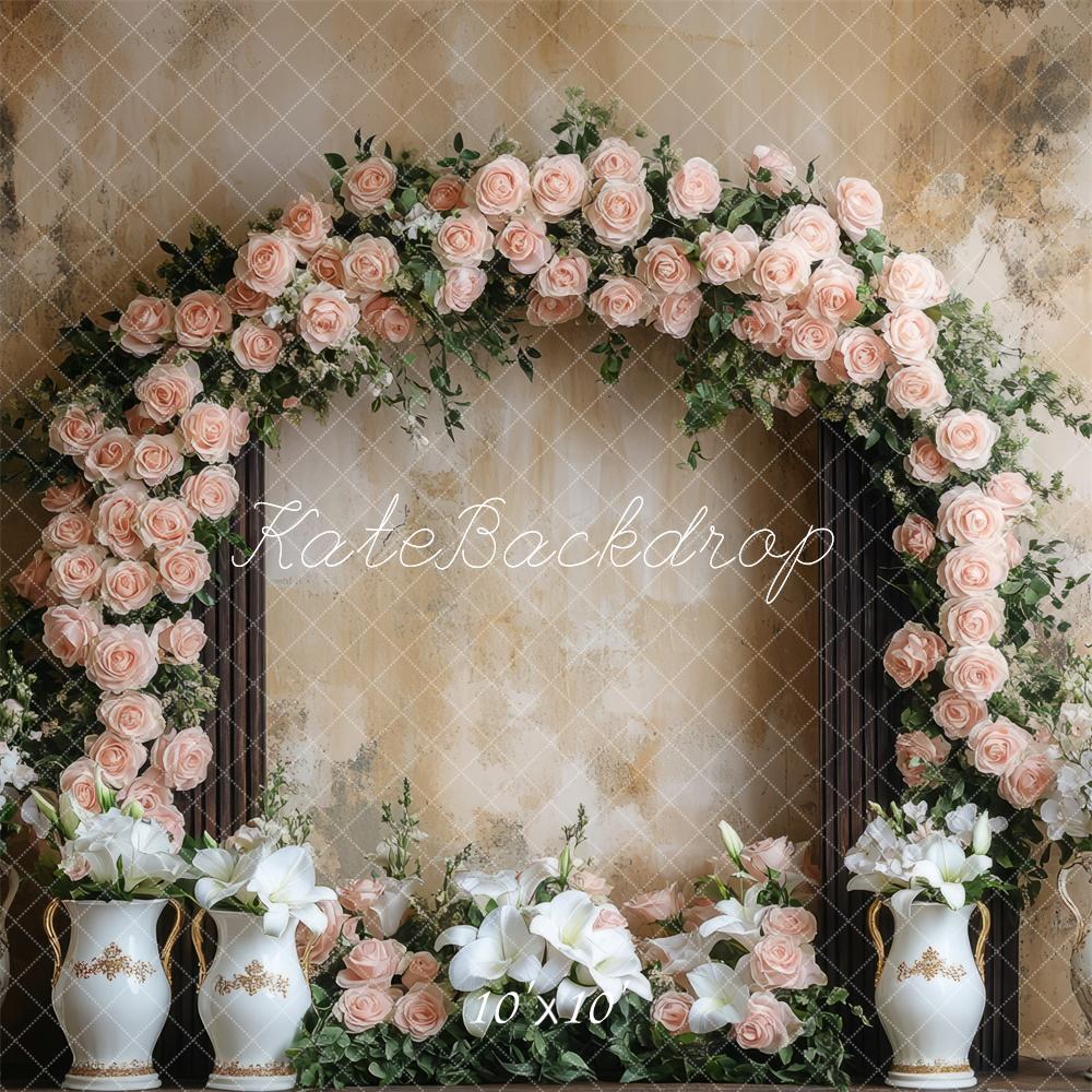 Kate Valentine Flower Arch Wedding Backdrop Designed by Mini MakeBelieve