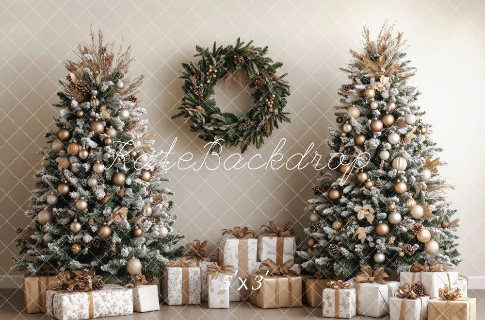 Kate Christmas Trees Wreath Gifts Backdrop Designed by Patty Roberts