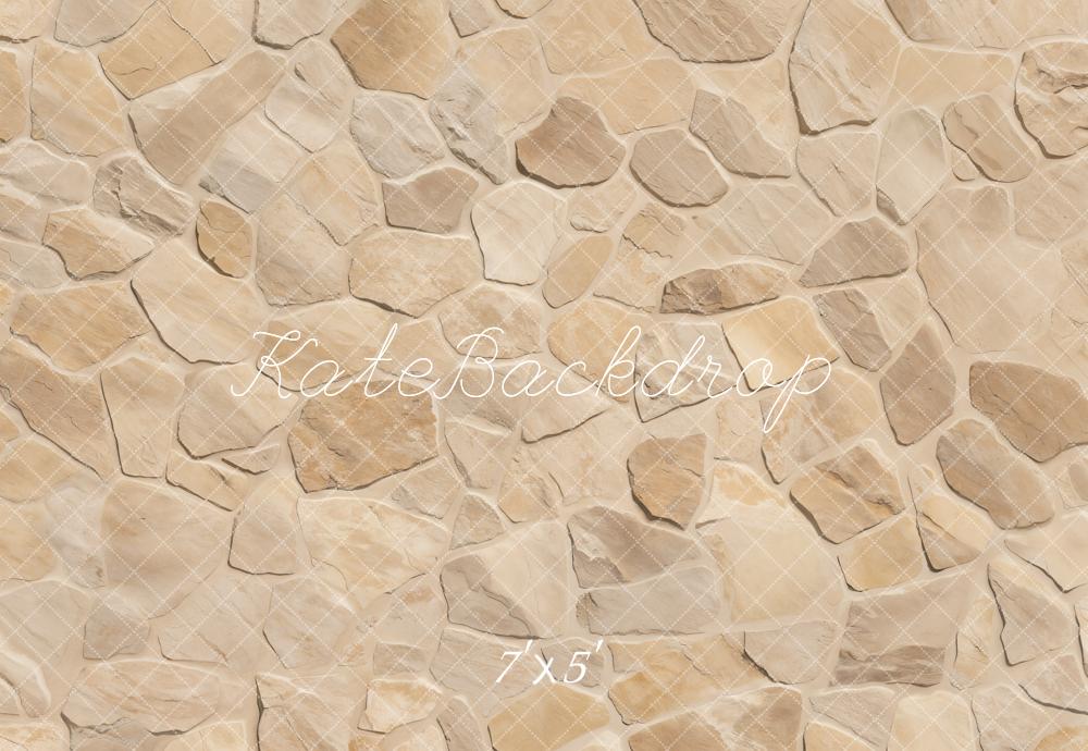 Kate Beige Stone Texture Floor Backdrop Designed by Emetselch