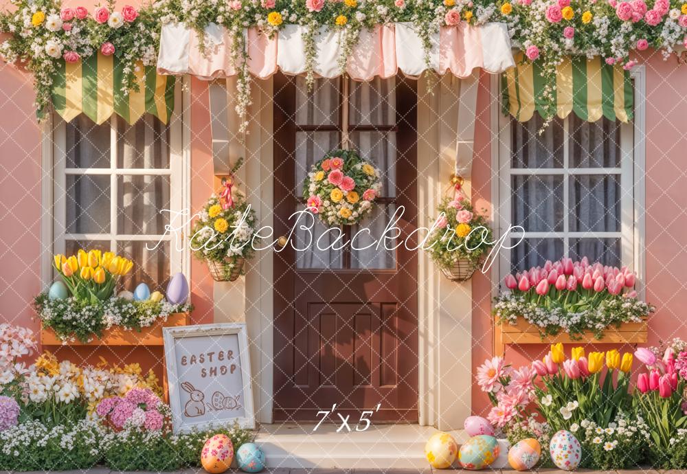 Kate Easter Shop Flowers Eggs Backdrop Designed by Emetselch