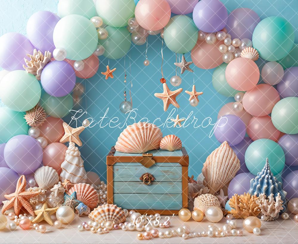 Fondo de globos coloridos del mar Cake Smash Designed by Emetselch