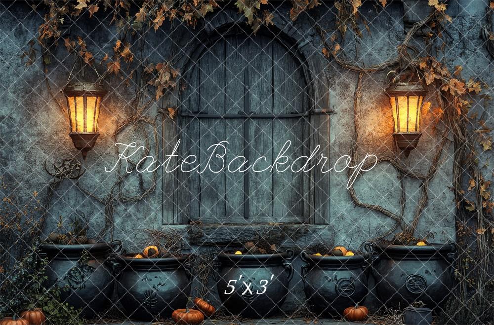 Kate Halloween Dark Witch Arch Rustic Window Backdrop Designed by Lidia Redekopp