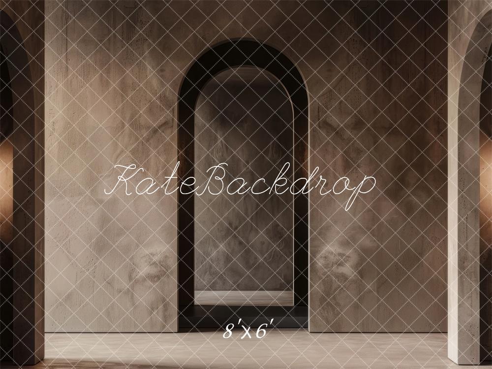 Gray Stone Archway Interior Foto Achtergrond Designed by Mini MakeBelieve