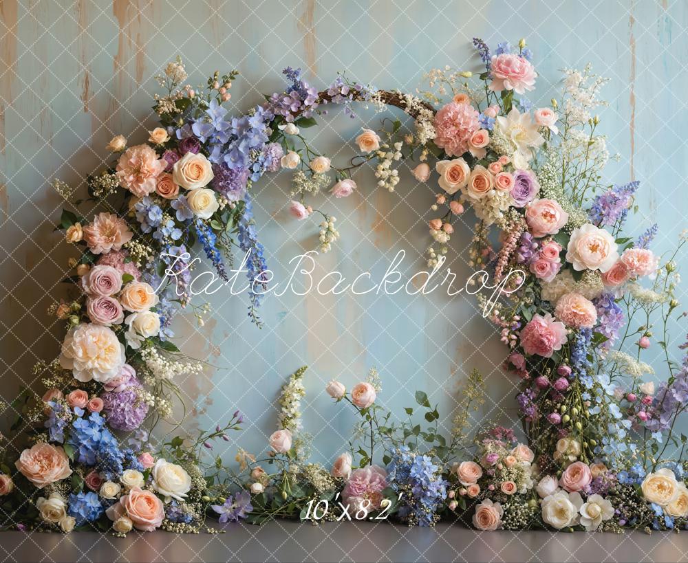 Arco Floral de Primavera Pastel Fondo