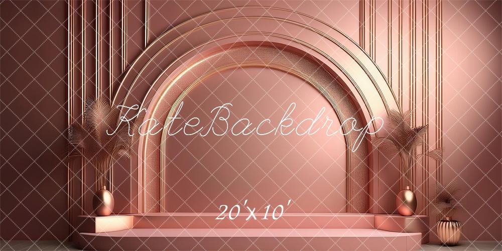 Kate Pink Fine Art Arch Metallic Wedding Backdrop Designed by Megan Leigh Photography