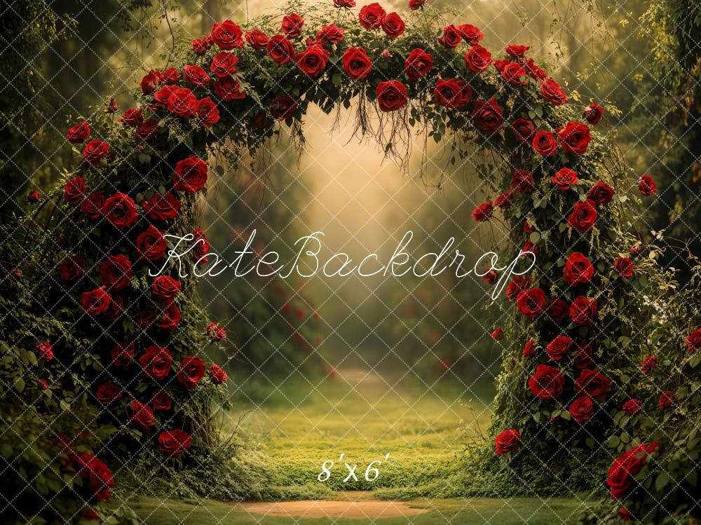 Kate Valentine Rose Arch Garden Backdrop Designed by Emetselch