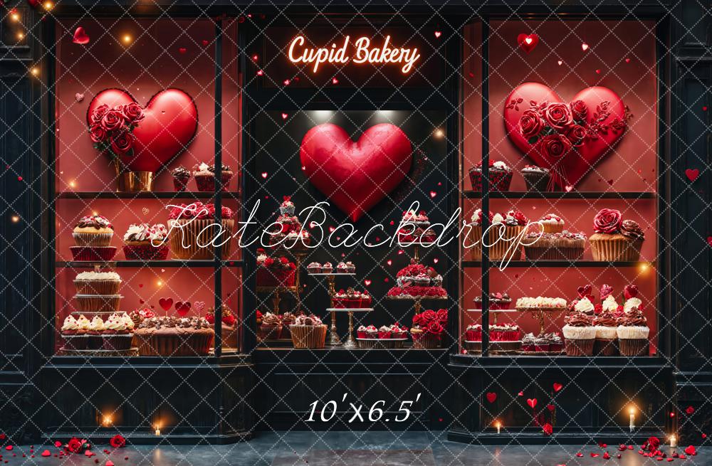 Kate Valentine's Day Bakery Heart Cake Backdrop Designed by Emetselch