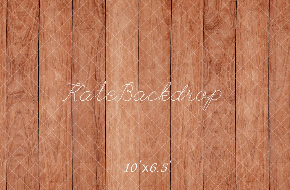 Kate Orange Wooden Grain Floor Backdrop Designed by Kate Image