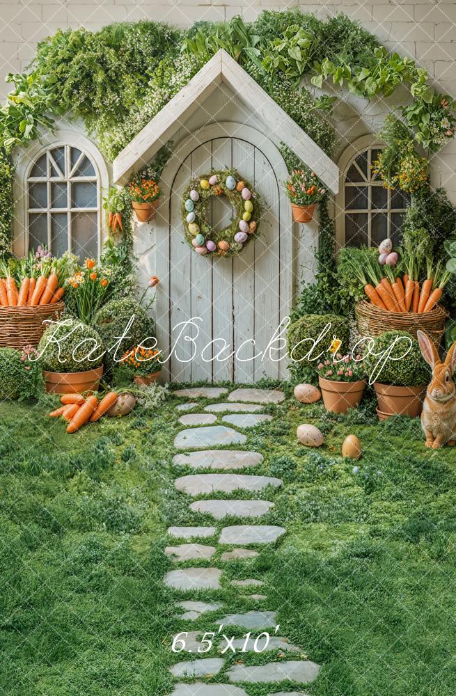 Kate Easter House Bunny Garden Carrots Backdrop Designed by Emetselch