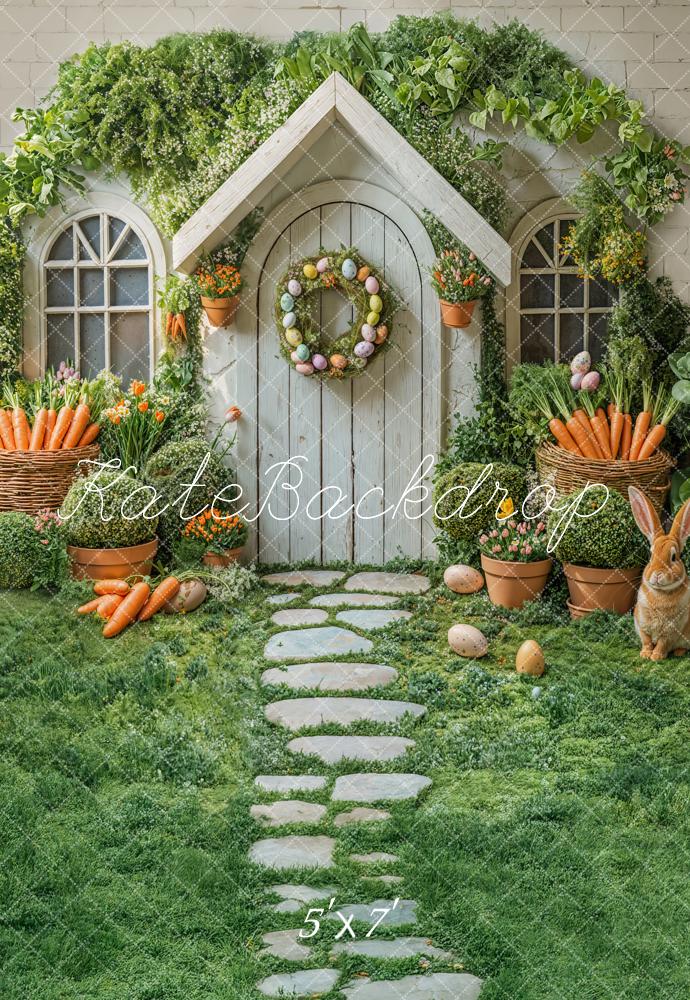 Kate Easter House Bunny Garden Carrots Backdrop Designed by Emetselch