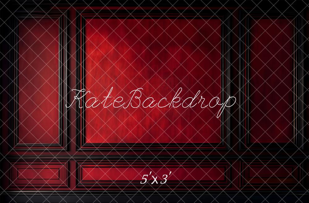 Kate Red Vintage Wall Backdrop Designed by Emetselch