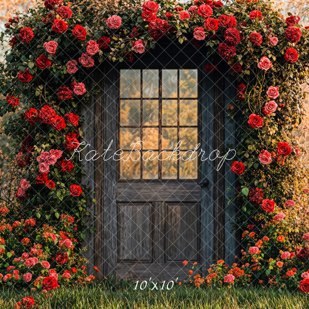 Kate Flower Arch Door Roses Backdrop Designed by Emetselch