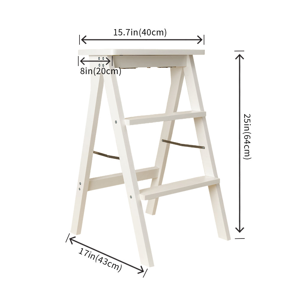 Witte houten ladder fotografiebenodigdheden