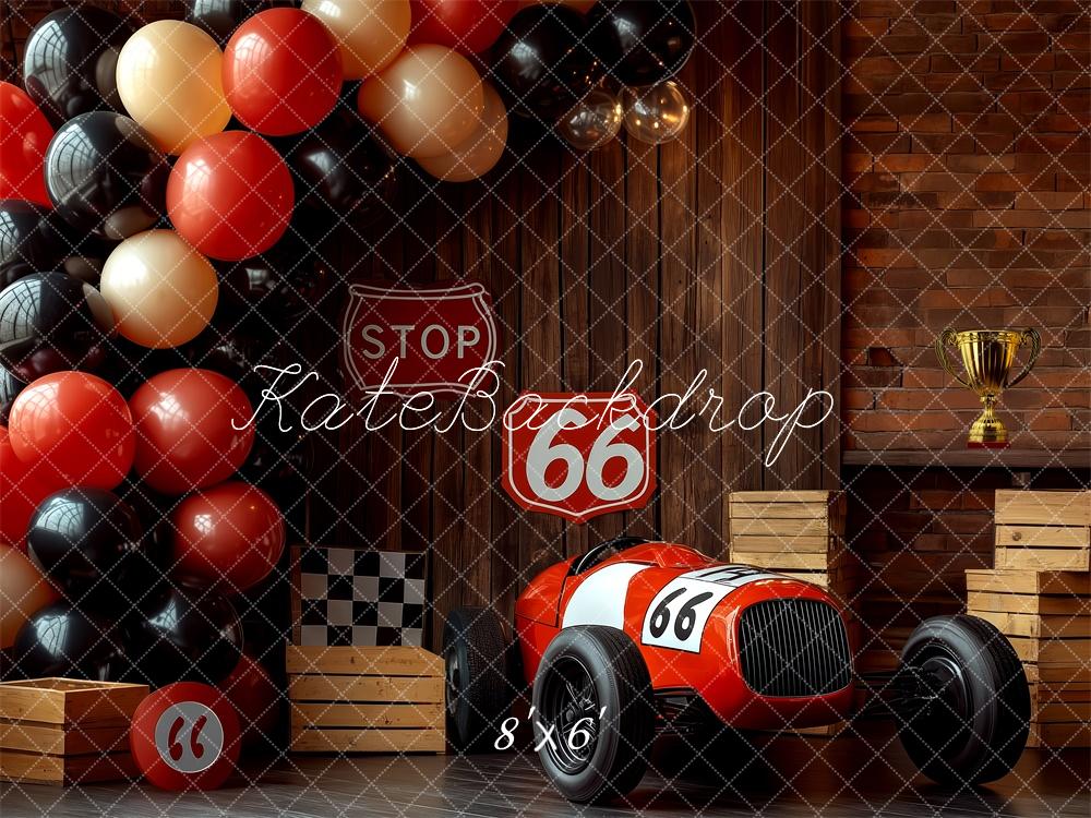 Cake Smash Route 66 Race Car Foto Achtergrond Designed by Patty Roberts