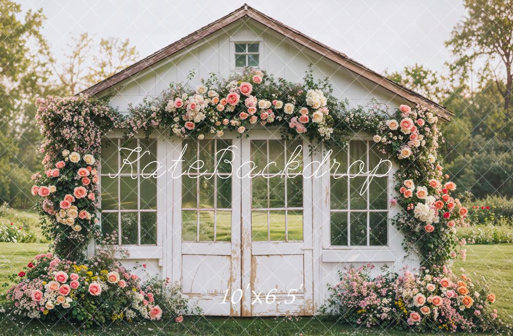 Fondo de Jardín Rústico de Flores de Primavera Diseñado por Emetselch