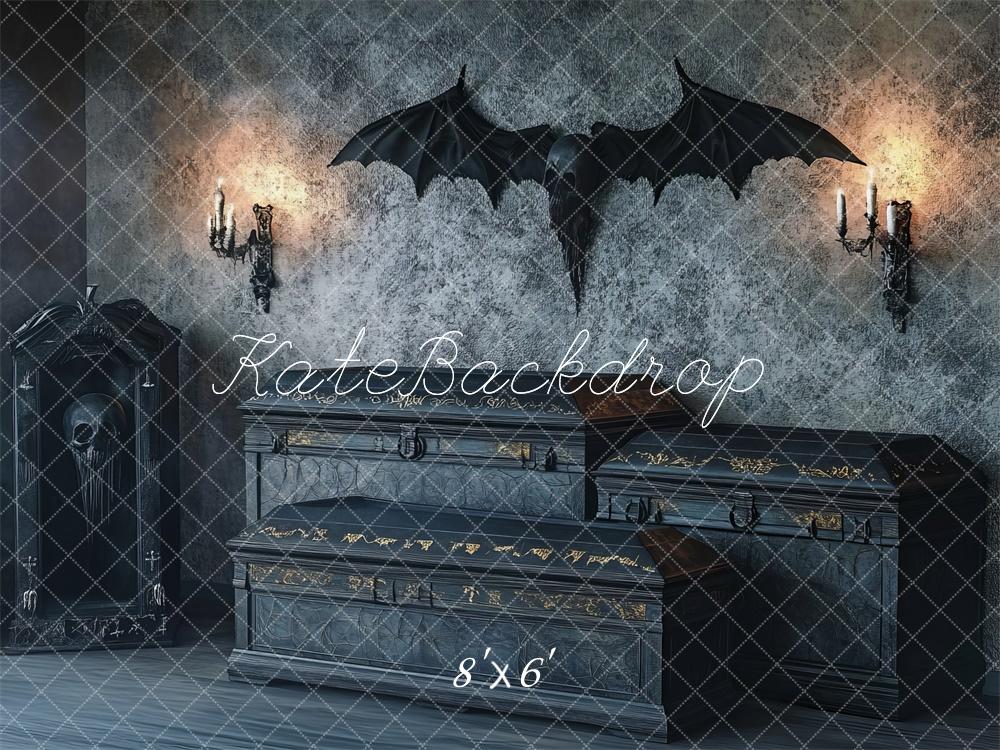 Gothic Coffin Bat Foto Achtergrond Designed by Lidia Redekopp