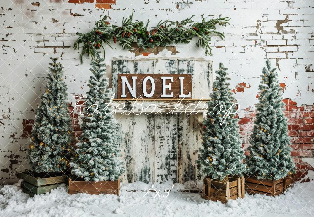 Kate Christmas Tree Noel Vintage Wall Backdrop Designed by Patty Roberts