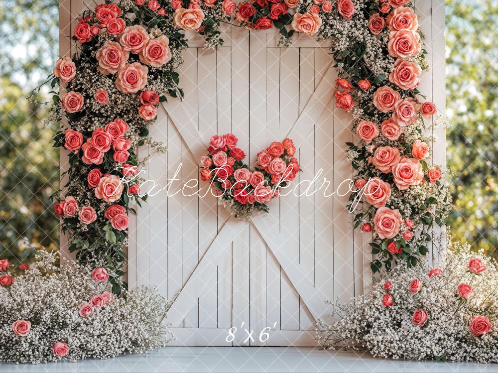 Valentine Flower Arch Rustieke Bruiloft Foto Achtergrond Designed by Emetselch