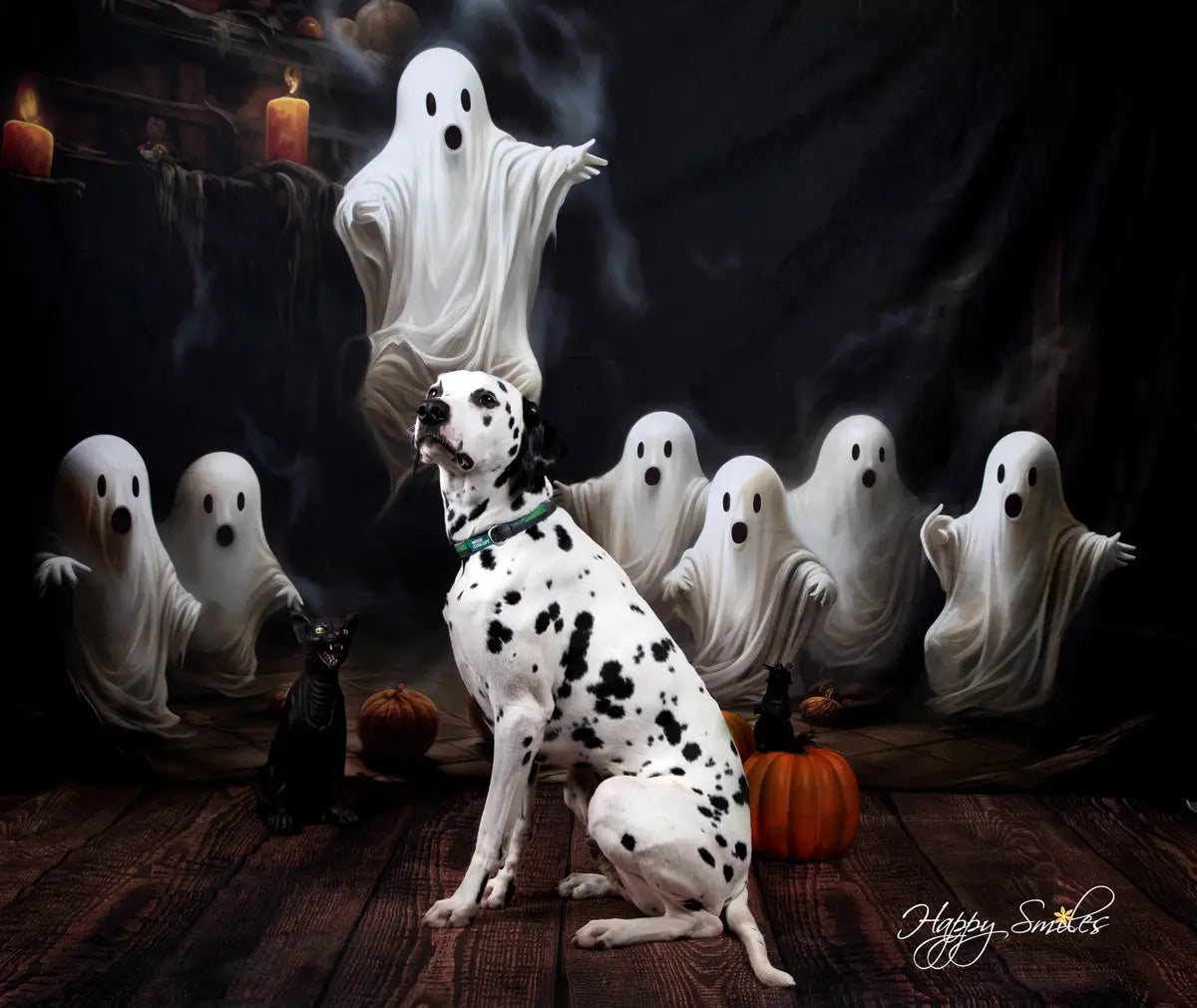 Kate Pet Spooky Halloween Ghosts Backdrop Designed by Patty Robert