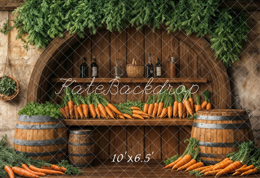 Kate Easter Rustic Carrot Farmhouse Backdrop Designed by Emetselch