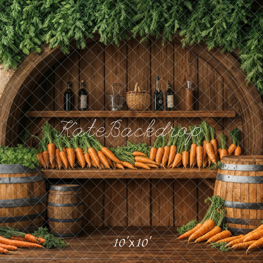 Kate Easter Rustic Carrot Farmhouse Backdrop Designed by Emetselch