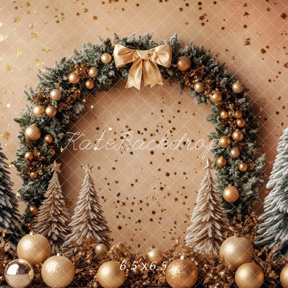 Kate Christmas Tree Arch Wreath Golden Backdrop Designed by Patty Roberts