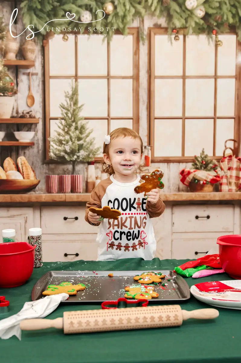 Kate White Christmas Kitchen Backdrop Designed by Emetselch