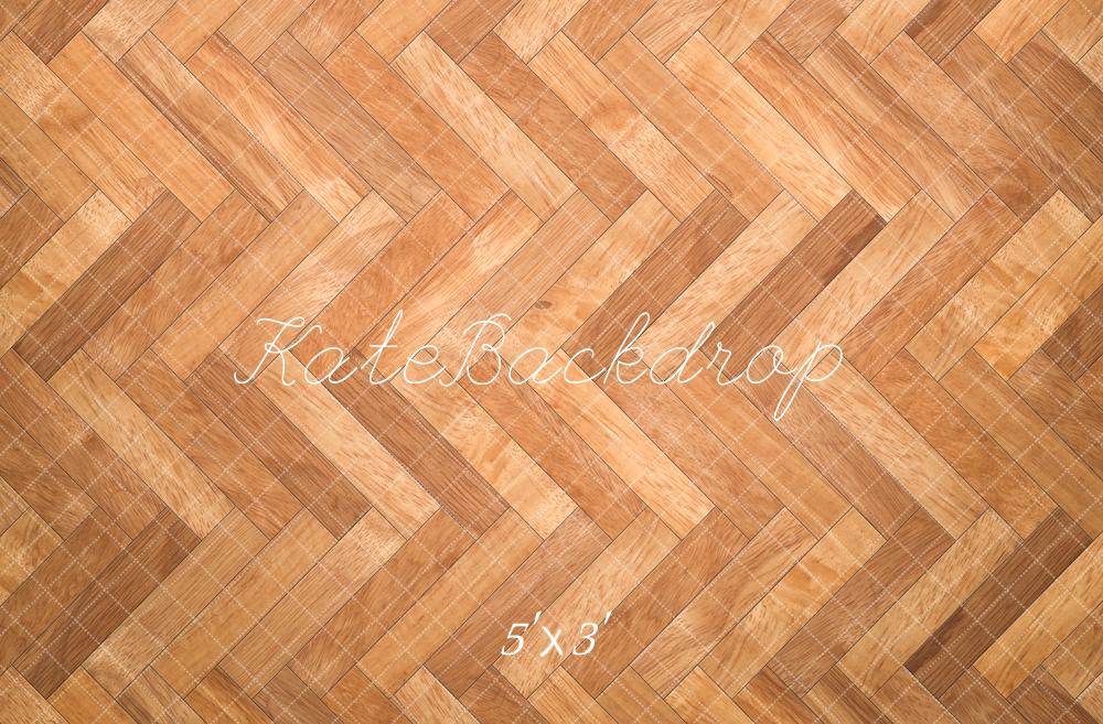 Fondo de Piso de Madera con Patrón de Espiga Diseñado por Kate Image