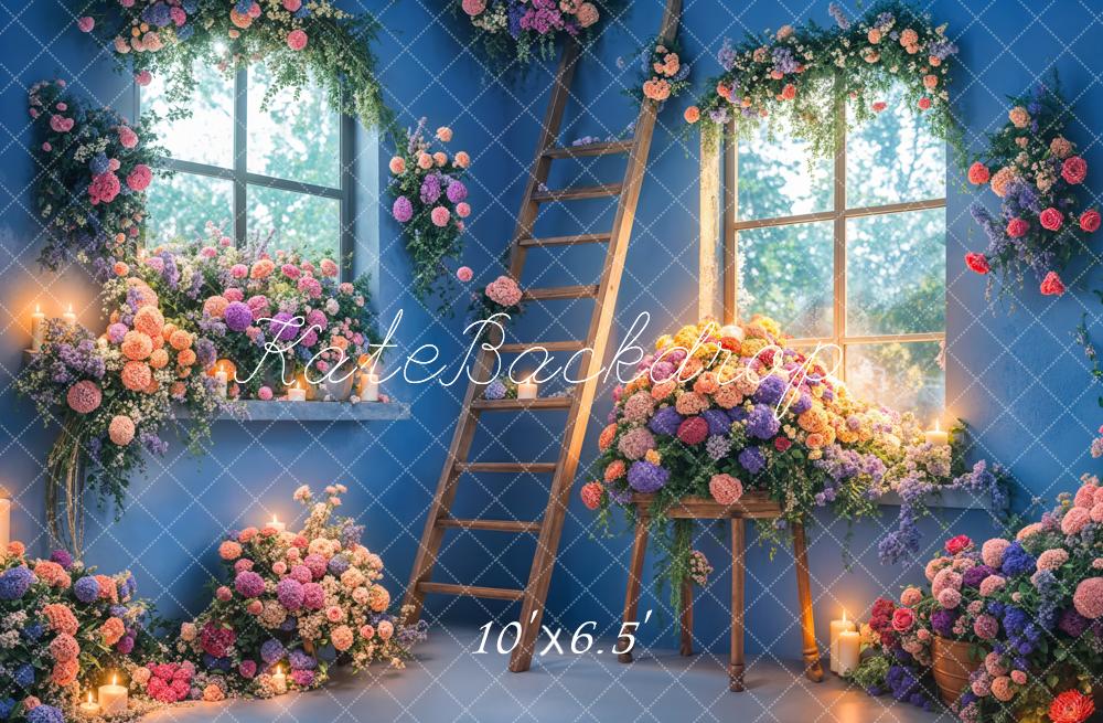 Kate Spring Indoor Flower Ladder Backdrop Designed by Emetselch