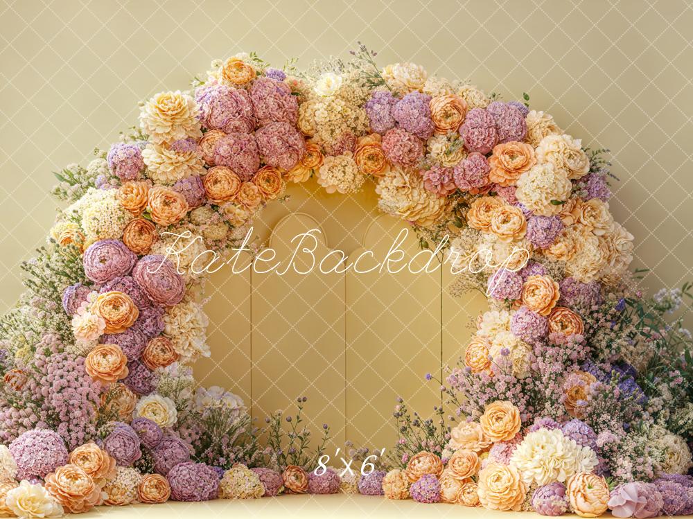 Kate Spring Flower Arch Pastel Warm Backdrop Designed by Emetselch