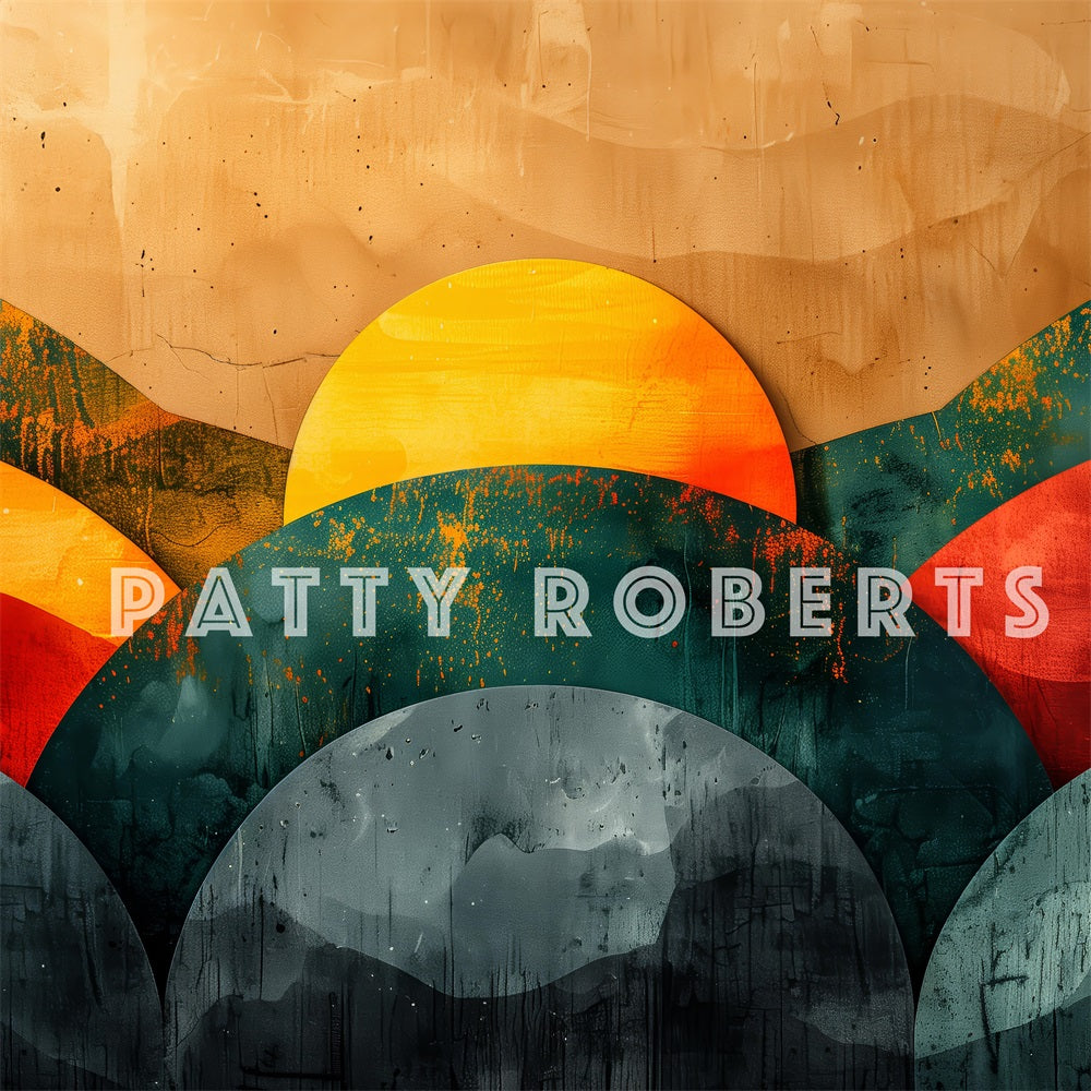 Retro Abstract Arch Backdrop Designed by Patty Robert